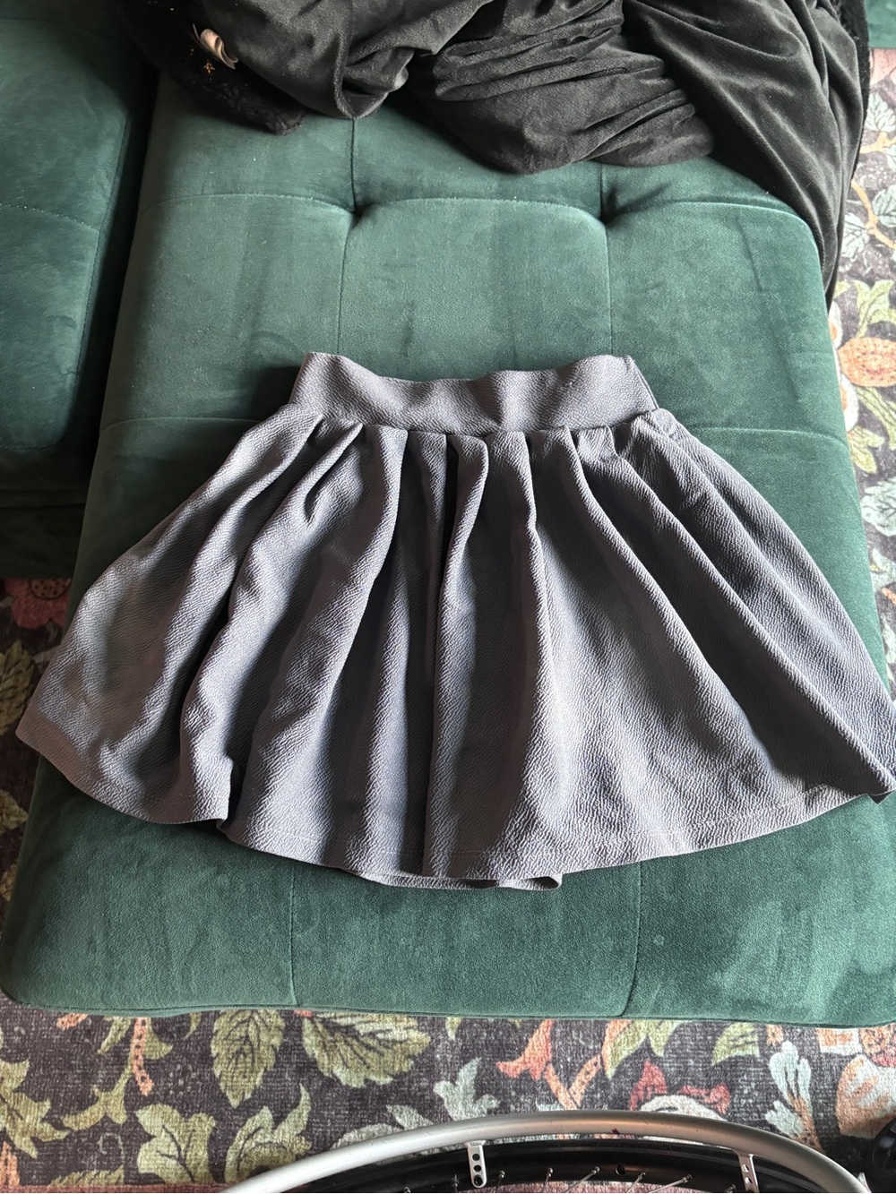 Love Streak Gray Circle Skater Mini Skirt